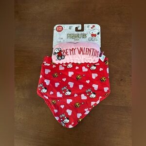 Peanuts Valentine Woof dog squeaky toy and bandana